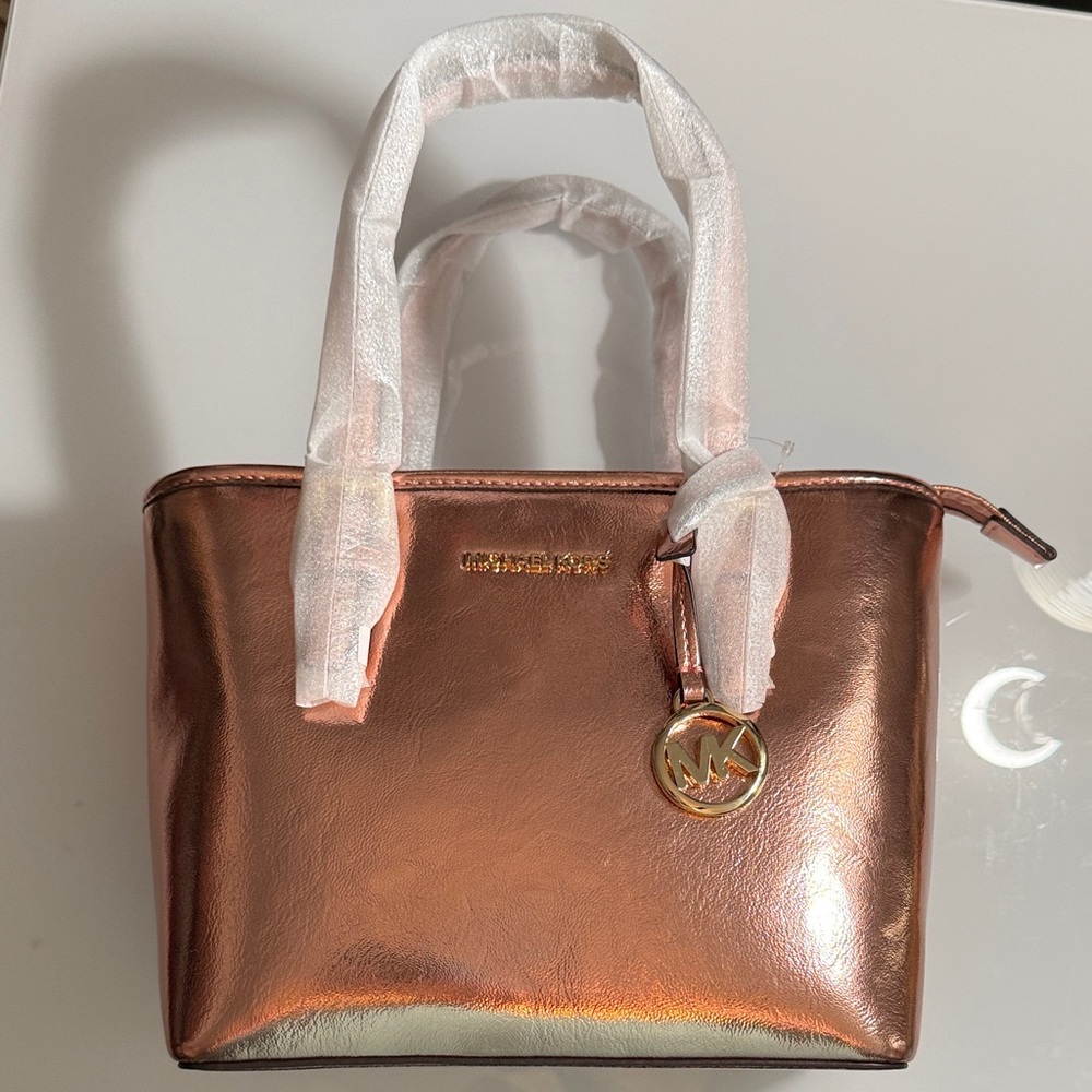 Michael Kors Metallic Rose Gold Tote